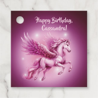 Birthday Pink Pegasus Fantasy Design Geschenkanhänger
