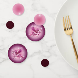 Birthday Pink Pegasus Fantasy Design Konfetti