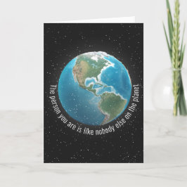Birthday Planet Erde mit Sternen Karte