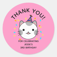 Birthday Polka Dot Cat Vielen Dank