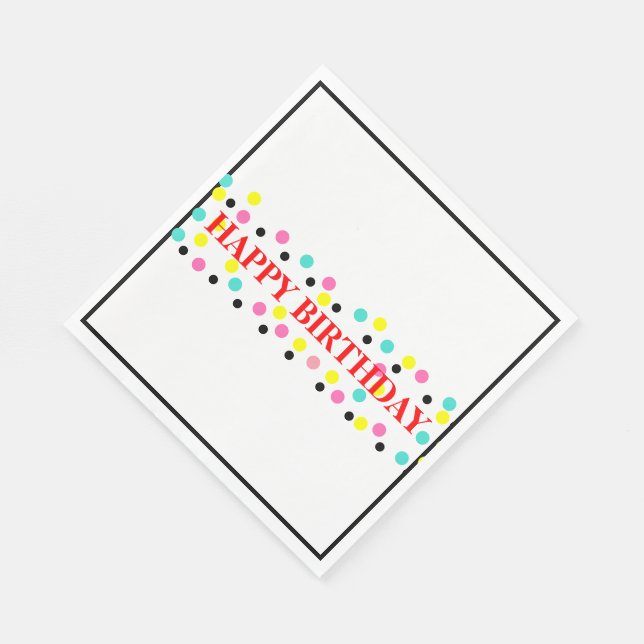 Birthday Polka Dots Serviette (Ecke)