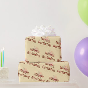 Birthday Posie über Banana Mania Wrapping Paper Geschenkpapier