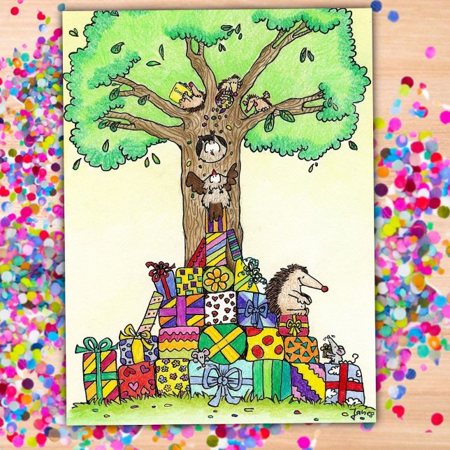 BIRTHDAY präsentiert Postcard von Nicole Janes Postkarte (Von Creator hochgeladen)