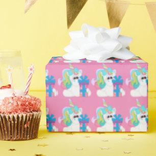Birthday Present Unicorn Mädchen Umhüllungspapier Geschenkpapier