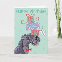 Birthday Presents Kerry Blue Terrier Karte
