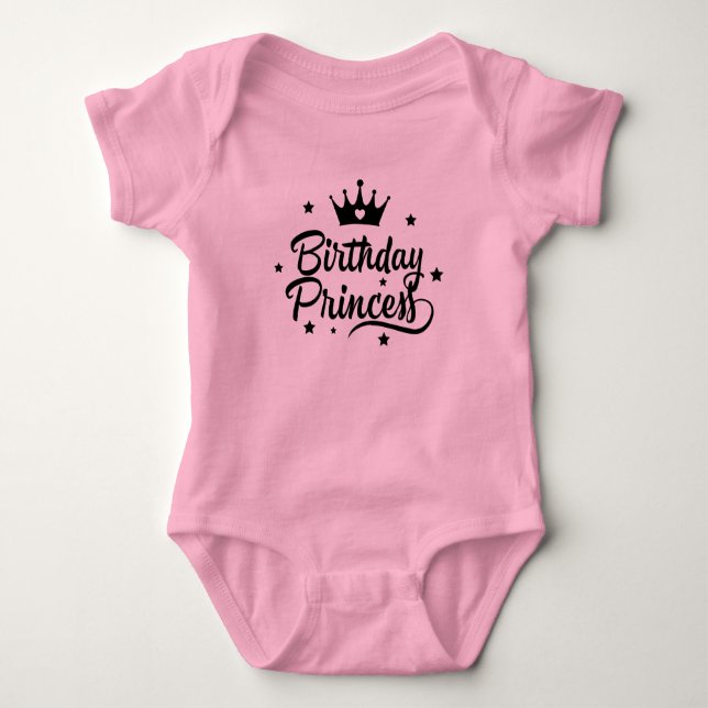 Birthday Princess Baby Bodysuit Strampler (Vorderseite)