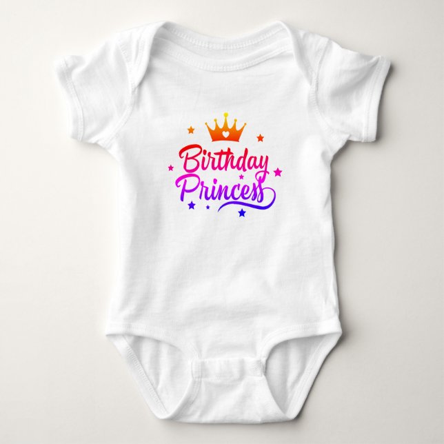 Birthday Princess Baby Strampler (Vorderseite)