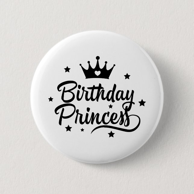 Birthday Princess Button (Vorderseite)
