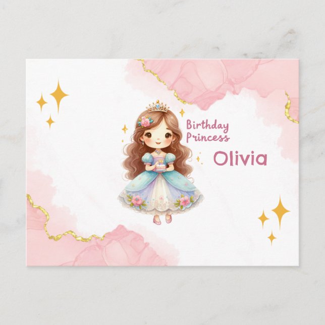 Birthday Princess Delight Postkarte (Vorderseite)