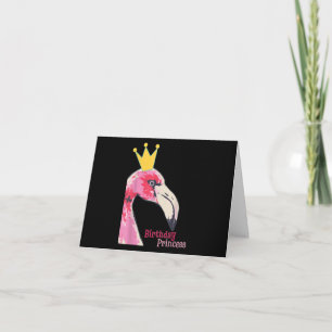 Birthday Princess Girl Flamingo Niedlich Flaming Dankeskarte