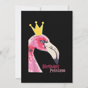 Birthday Princess Girl Flamingo   Niedlich Flaming Feiertagskarte