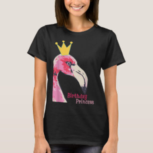 Birthday Princess Girl Flamingo Niedlich Flaming T-Shirt