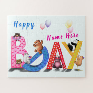 Birthday Puzzle Geschenke Baby Bear Party Individu