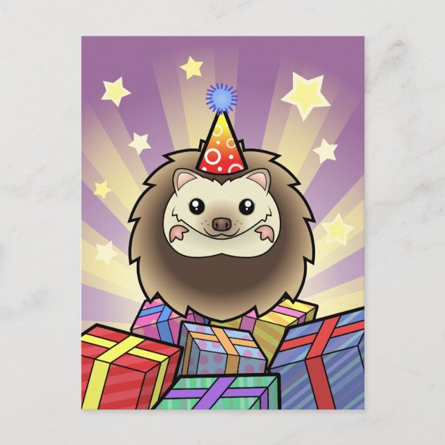 Birthday Pygmy Igel Postkarte (Vorderseite)
