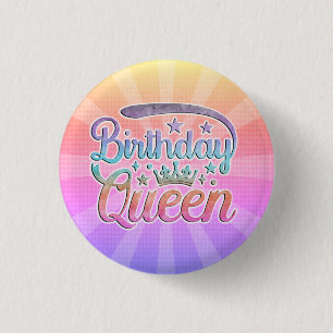 Birthday Queen Button
