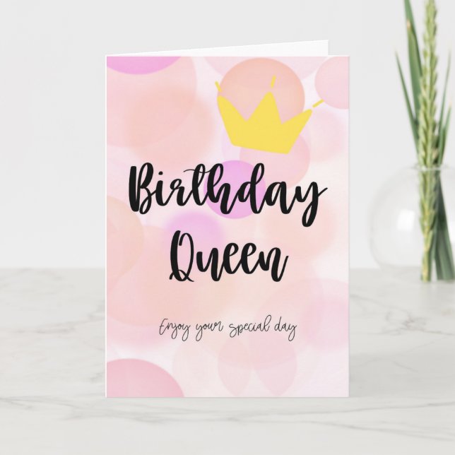 Birthday Queen Card Karte (Vorderseite)