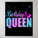 Birthday Queen Daughter Or Mom's Birthday Party Poster<br><div class="desc">The beautiful and long-awaited B-day of your child, girl. A wonderful gift for any mom on her princess's birthday. Have the best birthday party with this cute family design. The best gift for mom of the birthday For girls, wife or sister. family set for the birthday of your beloved child....</div>