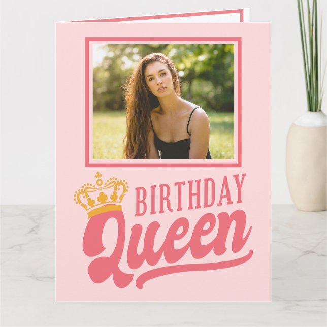 Birthday Queen Happy Birthday Card Karte (Vorderseite)