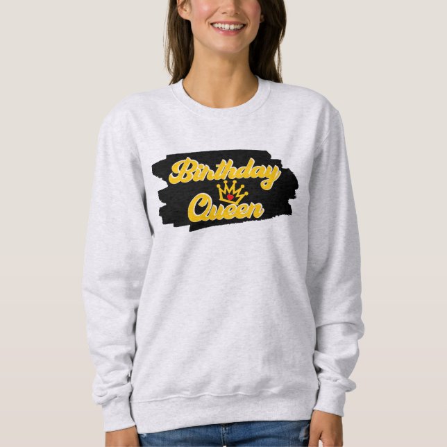 Birthday Queen Illustration Sweatshirt (Vorderseite)