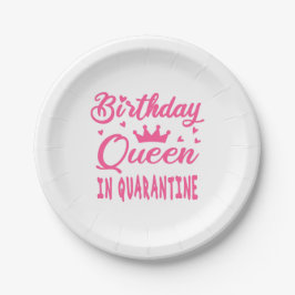 Birthday Queen in Quarantine Pappteller