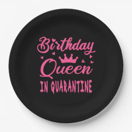 Birthday Queen in Quarantine Pappteller