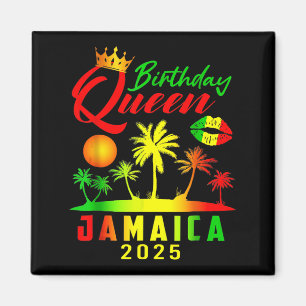 Birthday Queen Jamaica Girls Trip 2025 Party Women Magnet