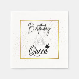 Birthday Queen Napkins Serviette