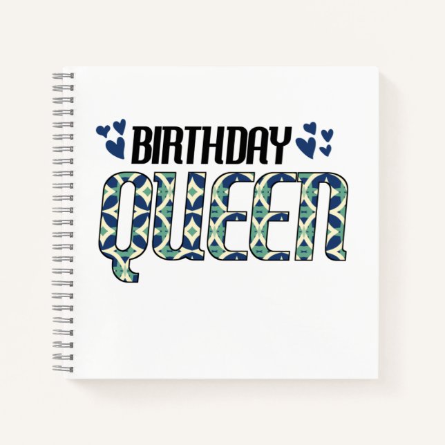 Birthday Queen Notizbuch (Vorderseite)