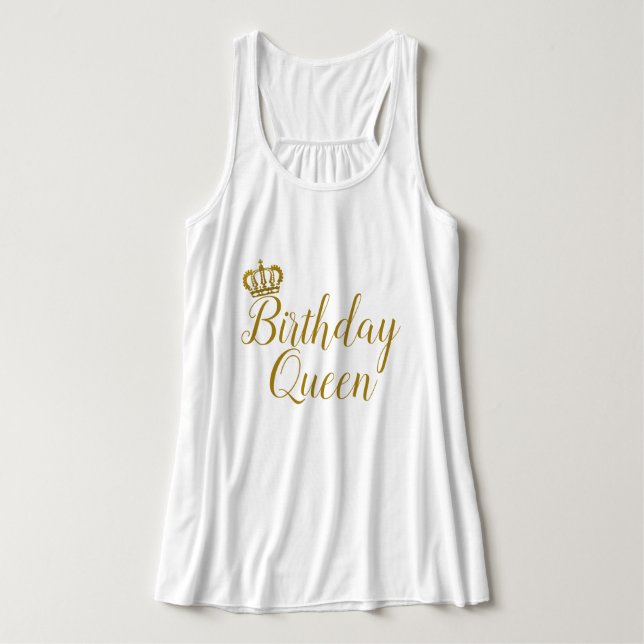 Birthday Queen Tank Top (Design Vorderseite)