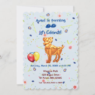 Birthday Ram - Aries (März 21. - 19. April) Einladung
