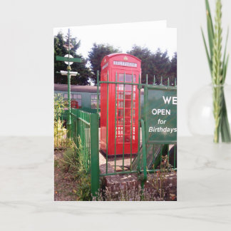 Birthday Red British Telefone Kiosk Card Karte