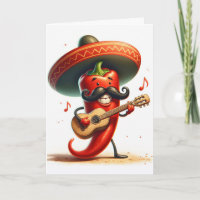 Birthday Red Chili Pepper Musician