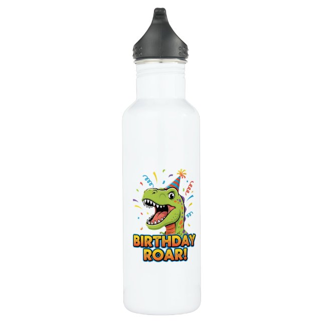 Birthday Roar Cute Dinosaur Birthday Party Design Edelstahlflasche (Rechts)