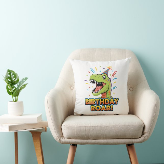 Birthday Roar Cute Dinosaur Birthday Party Design Kissen (Stuhl )