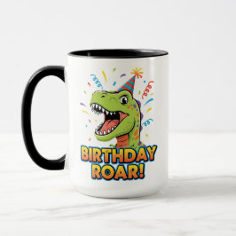 Birthday Roar Cute Dinosaur Birthday Party Design Tasse