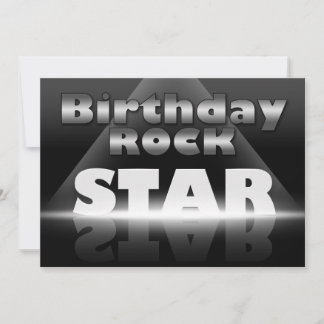 Birthday Rock Star Party Einladungen