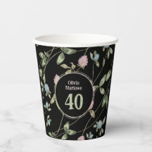 Birthday Romantic Black Pink Klee Blume