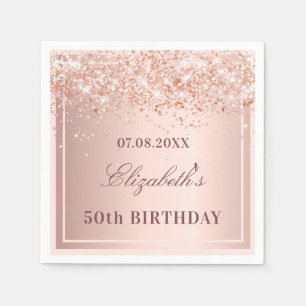 Birthday Rose Goldmedaille Konfetti Serviette