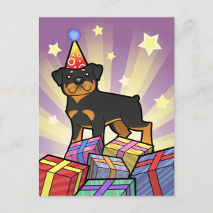 Birthday Rottweiler Postkarte