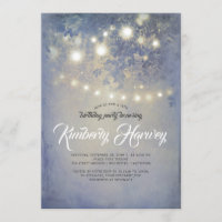 Birthday Rustic Garden Lights Dusty Blue