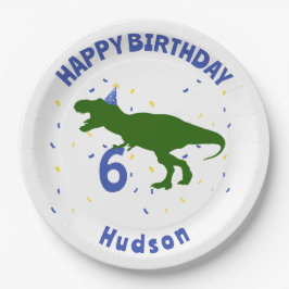 "Birthday-Saurus" Kinderkind Dinosaurier Geburtsta Pappteller
