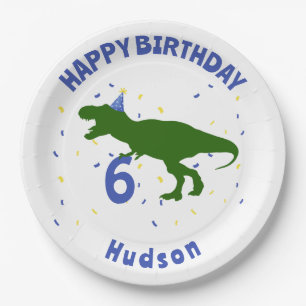 "Birthday-Saurus" Kinderkind Dinosaurier Geburtsta Pappteller