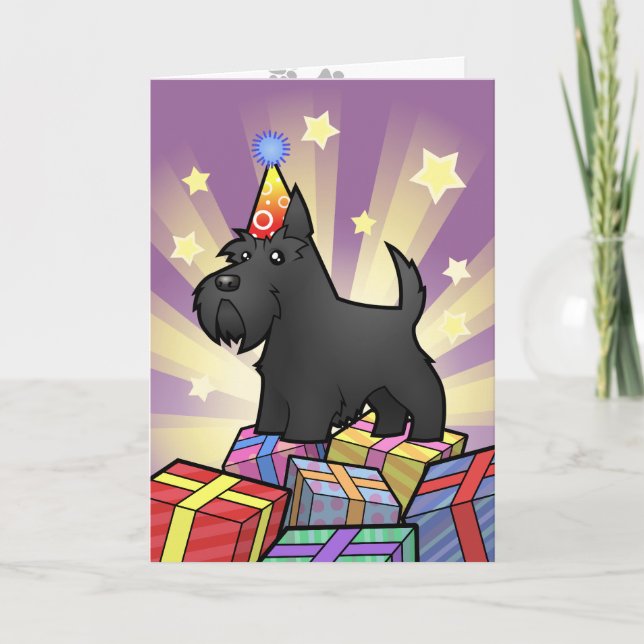 Birthday Scottish Terrier Karte (Vorderseite)