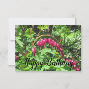 Birthday Script Pink Bleding Herz Blume Foto