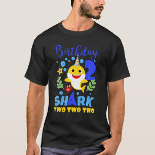 Birthday Shark Baby für 2-Jährige in Blue Two T-Shirt