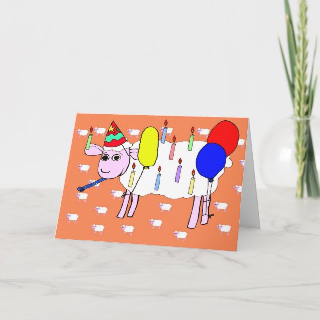 Birthday Sheep Karte (Vorderseite)