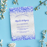 Birthday Silber Royal Blue Luxus