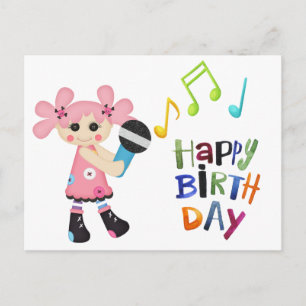 Birthday Singer Postkarte