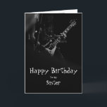Birthday Sister Fun You Rock Music Card Karte<br><div class="desc">Geburtstagsgruß-Ministerin für Musiker mit Spaß You Rock</div>