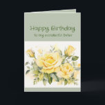 Birthday Sister Gesegnet von Ihren Blume Feiertagskarte<br><div class="desc">Rose sind gelbe Violetten sind blau Ich bin gesegnet,  weil ich Sie Geburtstagskarte für Ihre Schwester haben</div>